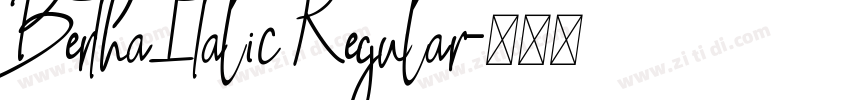 BerthaItalic Regular字体转换